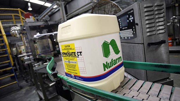 Nufarm shares fell 12 per cent on Tuesday after the company announced it had lost the exclusive rights to sell Roundup.