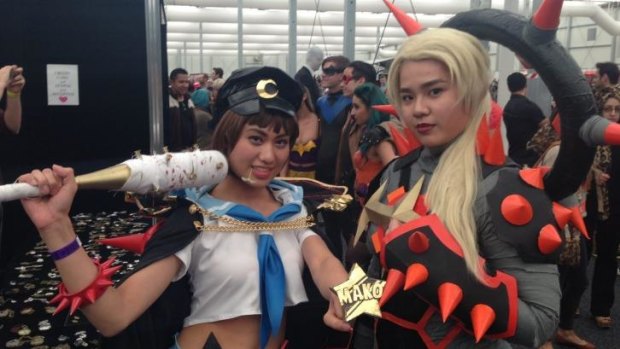 Lynneal Santos,  22, and Anne Truong, 23, made their own costumes.