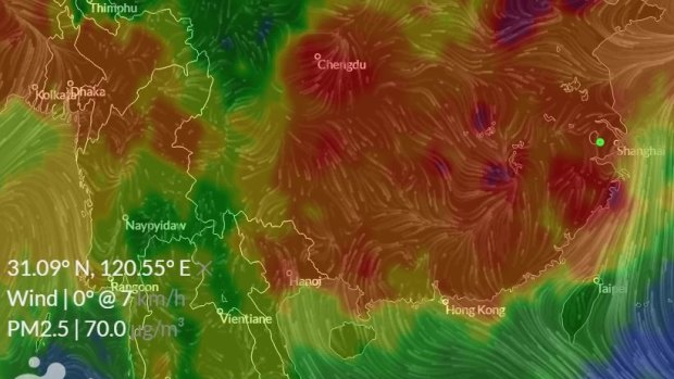 More than 70 micrograms of smoke particles per cubic metre of air.