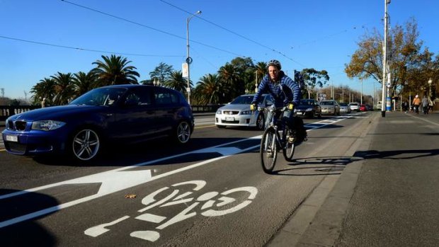 There was a media-influenced bid to delay Melbourne's Princes Bridge bike lane.