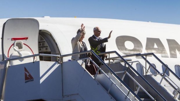 Police, airport staff and fake dignitaries carry out a mock airport arrival exercise at Brisbane Airport preparing for the 2014 G20 Leaders' Summit in Brisbane next month.