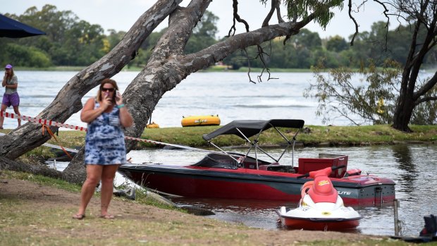 The boat involved in the explosion on Lake Nagambie.