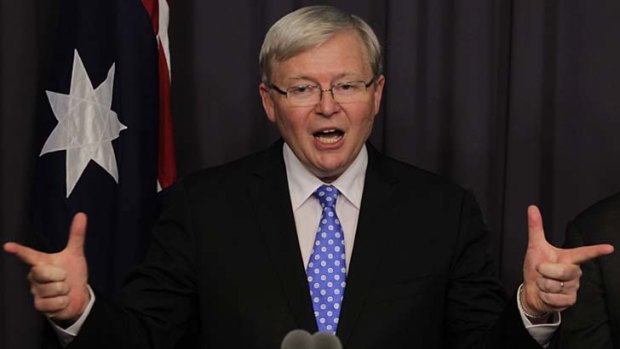 Not quite a crisis .... Prime Minister Kevin Rudd takes over in comparably favourable economic conditions.