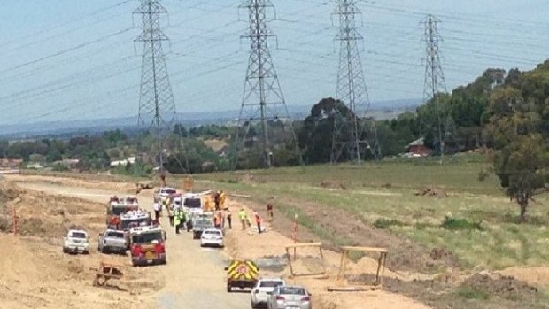 A man has died following an industrial accident in Harkaway.