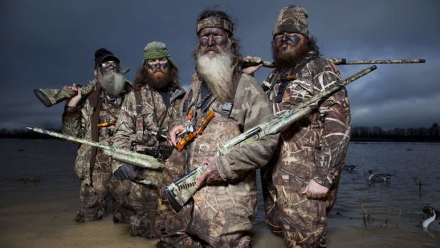 Homophobia row: <i>Duck Dynasty</i> family is headed up by Phil Robertson (centre left).
