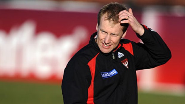 Searching for answers: Essendon coach Matthew Knights ponders how to end a run of losses.