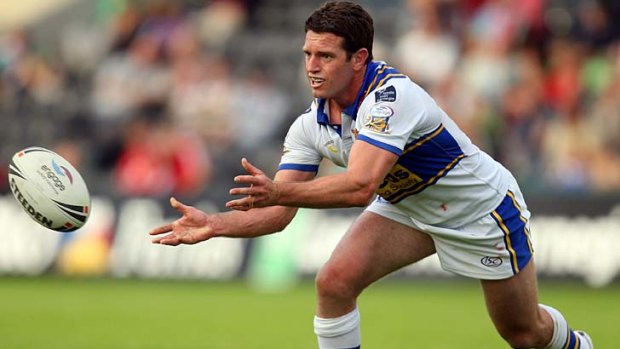Danny Buderus playing for Leeds Rhinos in the Super League.