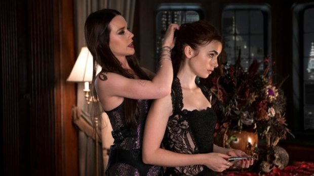 Jemima West and Lily Collins in <i>The Mortal Instruments: City of Bones</i>, singled out by GLAAD as being LGBT-friendly.