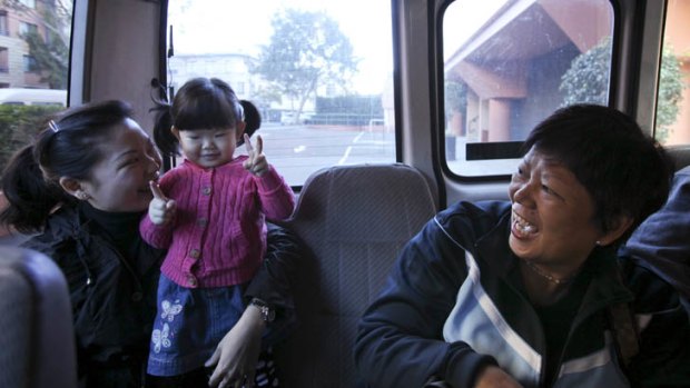 Kylie Ang, Amy Wang and Chua Nee Chen on a tour bus to the Blue Mountains ... Chinese visitors aged 15 to 29 spend twice as much as British tourists of the same age.