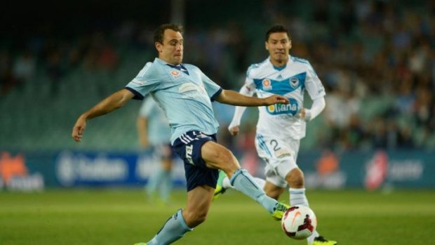 Key man: Sydney FC striker Richard Garcia will be keen to test the Victory's defence in The Big Blue on Saturday night.