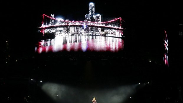 The Gabba lights up for Adele.