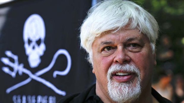 Pirate captain ...  Paul Watson, founder  of  environmental group the Sea Shepherd Conservation Society.