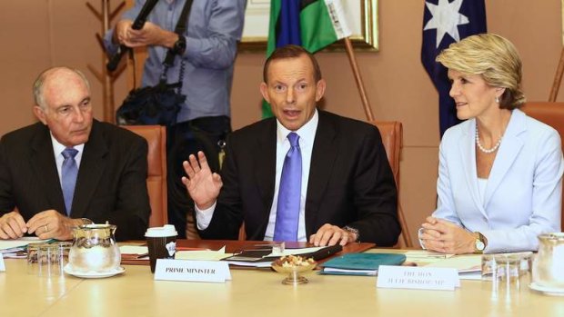 Learning on the job: Prime Minister Tony Abbott.