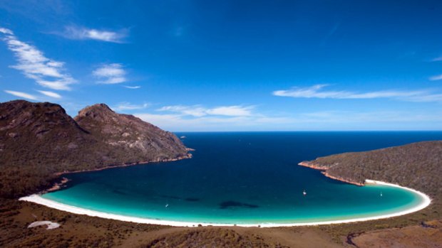 All natural ... the spectacular vista of Wineglass Bay.