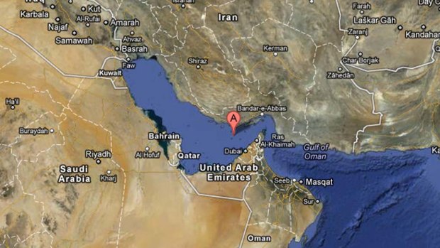 The unmarked Persian Gulf - aka Arabian Gulf - as seen on Google Maps.