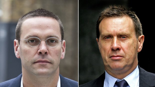 Conflicting views ... James Murdoch and Clive Goodman.