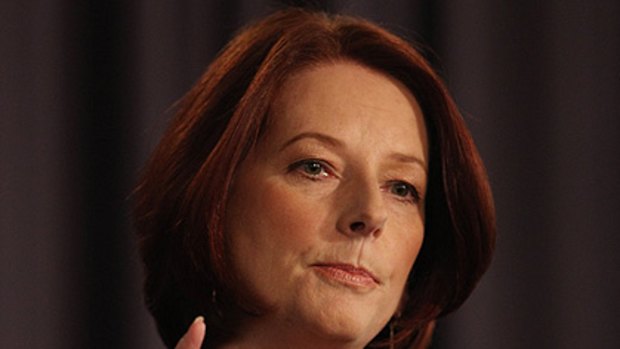 Julia Gillard ... apologised to Alan Jones for being late.