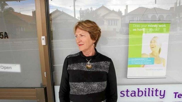 Sonia Turkovic outside her Coburg office, where Telstra quoted her more than $5000 to install a landline.