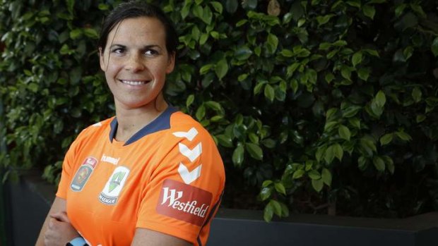 Returning Canberra United goal keeper Lydia Williams following the team launch.