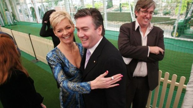 Former Nine presenter Jessica Rowe and former Nine CEO Eddie McGuire in happier times in 2006.