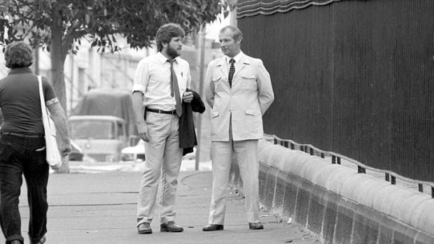 Notorious: Roger Rogerson (right) in the 1980s.