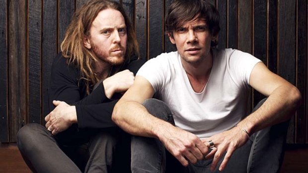 Taking the lead: Tim Minchin (left) and Toby Schmitz.