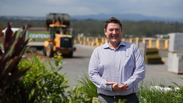 Conor O'Shea is now looking at new markets for Centenary Landscaping Supplies.