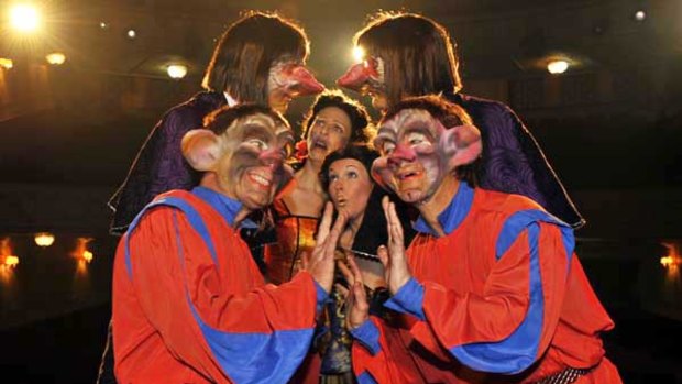 Some of the cast of The Comedy Of Errors: (from left) Simon Mallory, Terri Brabon, Josephine Bloom, Hugh Sexton and Brendan O'Connor.