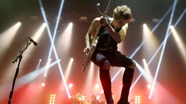 Luke Hemmings of 5 Seconds of Summer at the Enmore Theatre in April. 