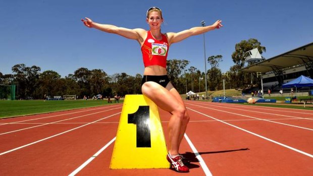 Melissa Breen breaks the Australian 100m record in 11.11 seconds.