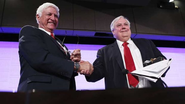 Clive Palmer's PUP received $2.2 million from the Australian Electoral Commission, while rival Bob Katter's Australian Party collected $167,000.