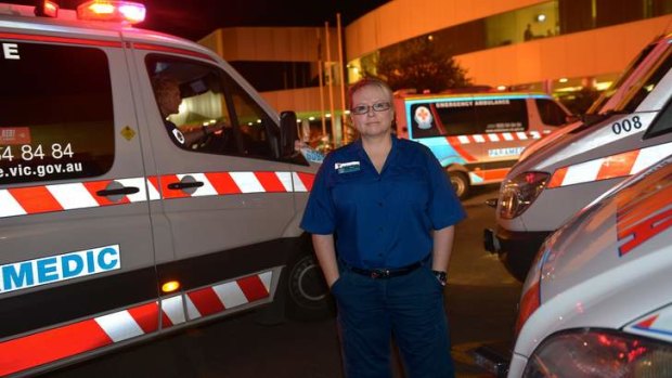 Whistleblower: Paramedic Samantha Roberts, at Frankston Hospital, has been asked to keep her ambulance logged on at the end of shifts when there was no one taking over.