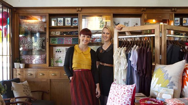 Brooke Johnston and Sarah Thronton in their new store.