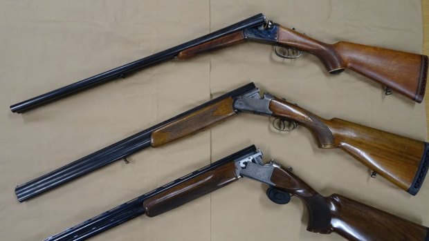 Weapons seized by police after raids in late September.