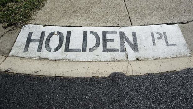 The Holden Place street sign in Flynn has been stolen so many times the street name has been stencilled on the curb.