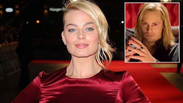 'You Jane' ... Margot Robbie to star opposite <i>True Blood</i>'s Alexander Skarsgard (inset) in <i>Tarzan</i> reboot.