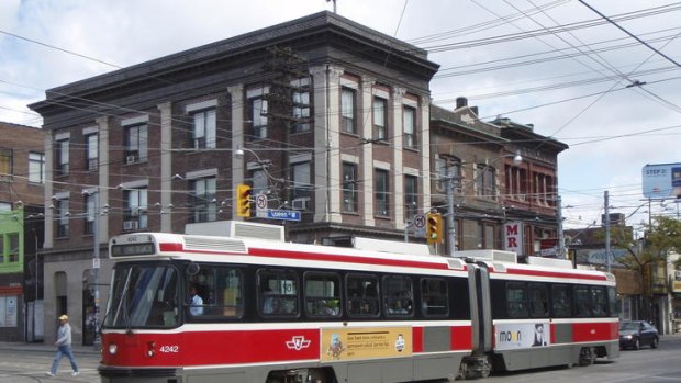 With trams and grungy shops, Queen Street West resembles Brunswick Street.