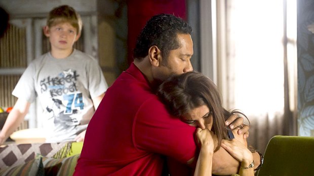 Laga'aia in a scene from Home and Away.