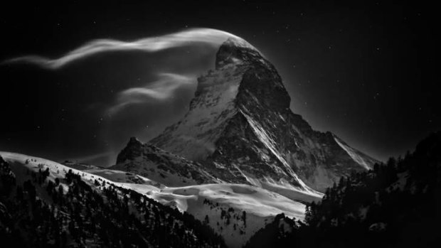 The Matterhorn in the Alps.