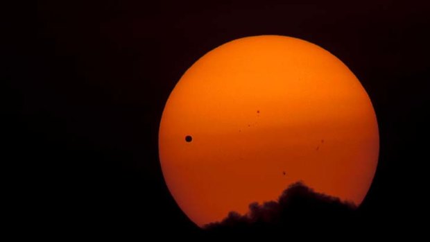 Venus makes its transit across the Sun - as seen from Kathmandu.