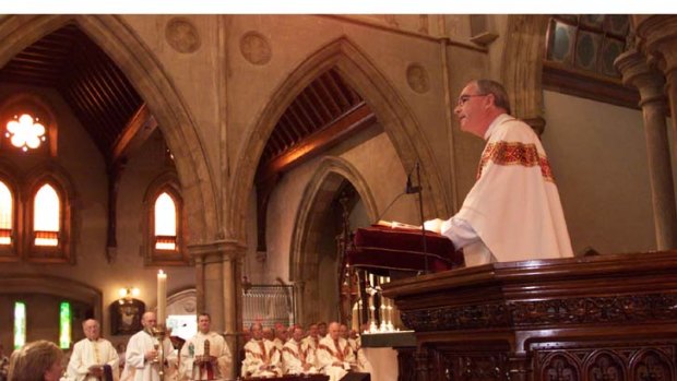 Accused ... Monsignor Ian Dempsey, pictured during a funeral Mass in Adelaide.