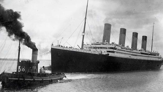 Making history ... the orginal Titanic leaving Southampton on her ill-fated maiden voyage on April 10, 1912.