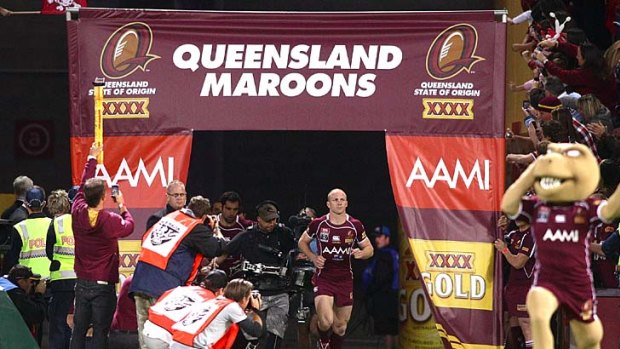 Darren Lockyer leads the Maroons out at Suncorp Stadium on May 25 to kick off his final series playing for Queensland.