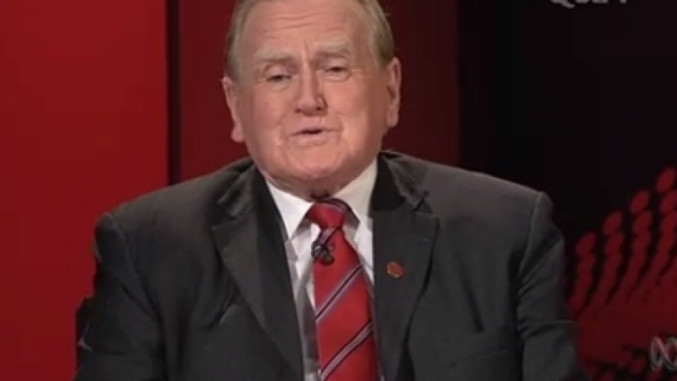 Conservative politician Fred Nile on ABC's <i>Q&A</i> in 2013.