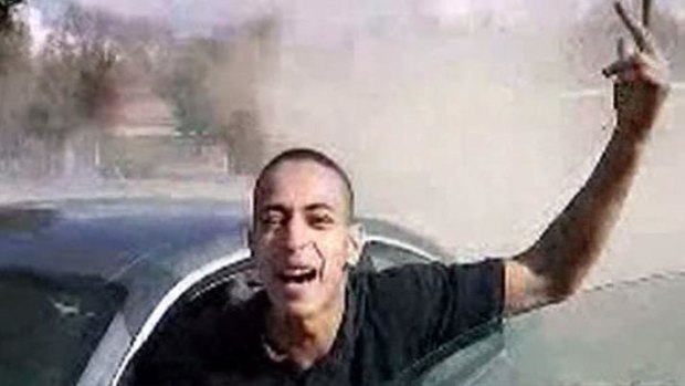 Mohamed Merah joyriding in a car from an undated video broadcast on French television.