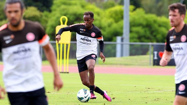 Eyeing a return: Youssouf Hersi has returned to training with the Western Sydney Wanderers.
