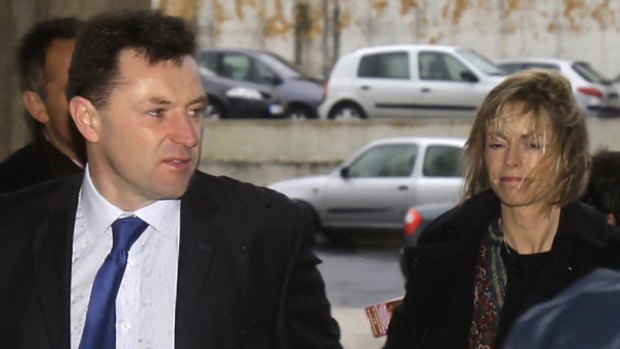 Suing ... Kate and Gerry McCann arrive at court.