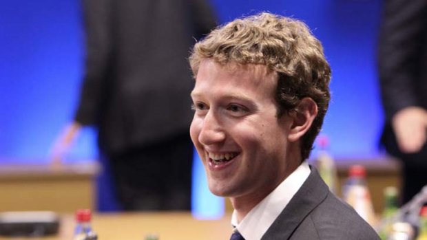 Still smiling? Mark Zuckerberg lost $US 3.2 billion this week as Facebook shares fell 16.5%.