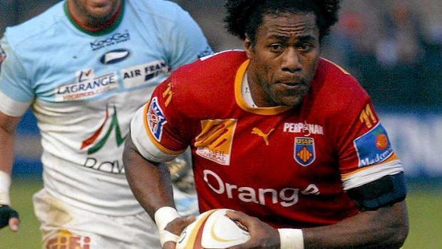 Samueli Naulu playing for Perpignan in 2009.