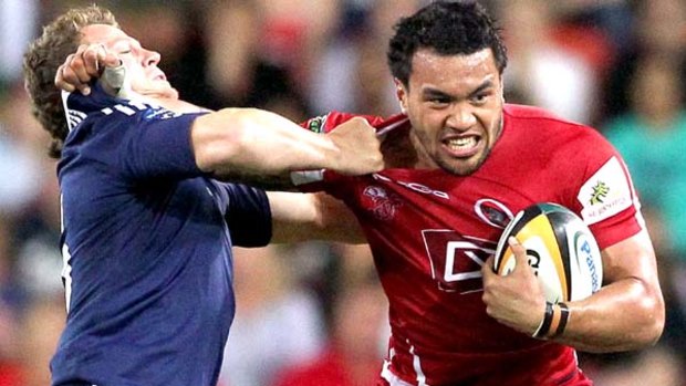 Powerhouse runner . . . Digby Ioane of the Reds.